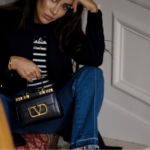 😊SOLD😊 Valentino Garavani White Rocketed Alcove Mini Leather Double Handle Bag - Picture 16 of 16